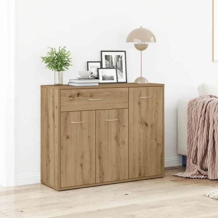 vidaXL Sideboard Artisan-Eiche 88x30x70 cm Holzwerkstoff 861141 – Bild 1