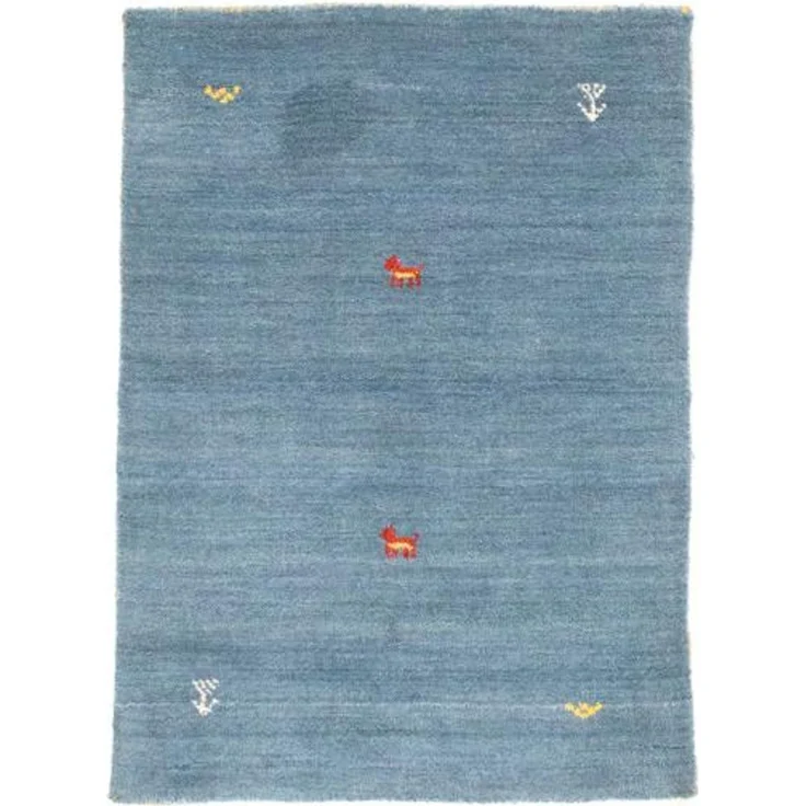 Gabbeh Teppich - Indus »Agra« 200 x 150 cm - hellblau – Bild 2