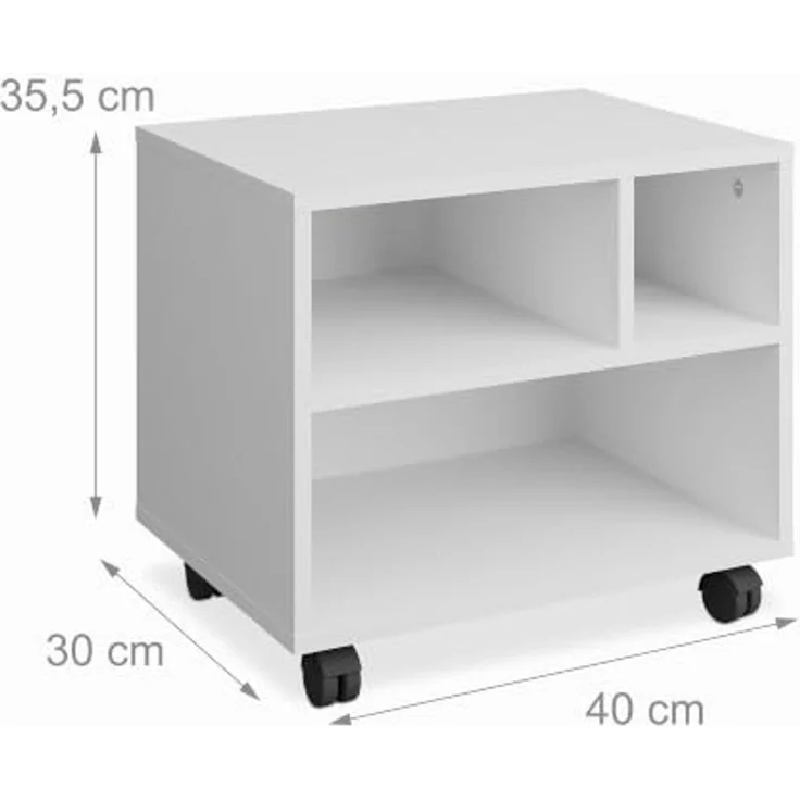 Relaxdays Offener Rollcontainer mit 3 Fächern – Bild 3