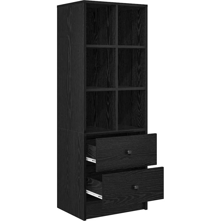 vidaXL Highboard Schwarz Eichen-Optik 45,5 x 34 x 127 cm 869363 – Bild 4