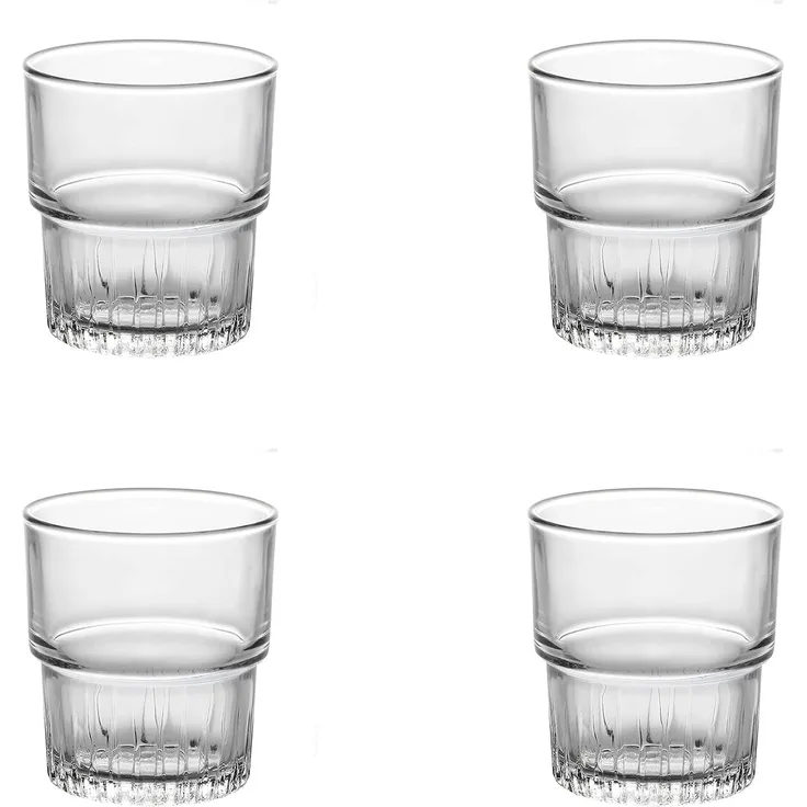 Duralex 1013AC04 Trinkgläser, stapelbar, 160 ml, Transparent, 4 Stück