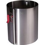 LARES Tortenring 6039, verstellbarer Durchmesser 10-18cm, Federbandstahl, mit Klemmhebel, Höhe Rand ca. 15cm, ohne Boden, Made in Germany