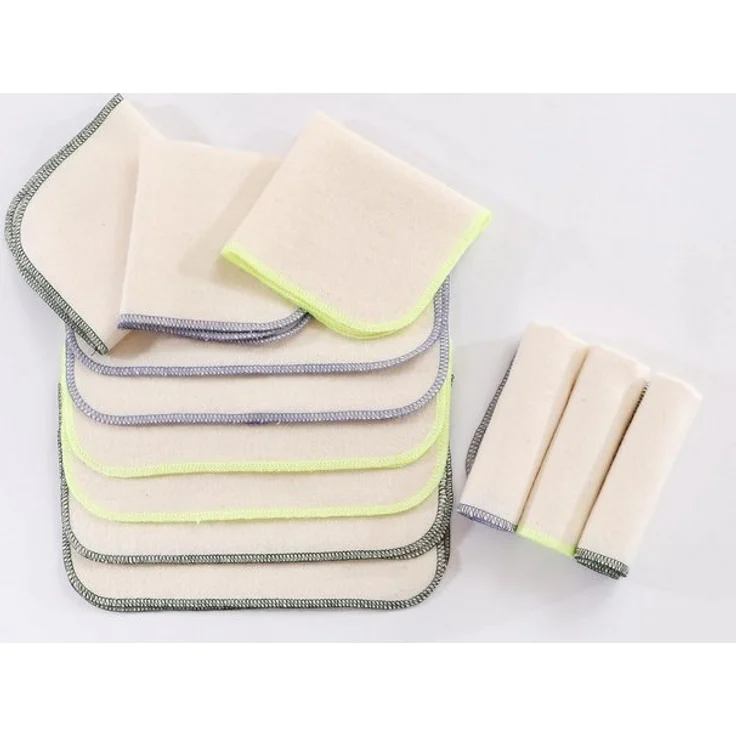 Montegoni Waschhandschuh Flanellwaschlappen aus Bio-Baumwolle-15 Stück 21cm x21cm, (Mehrweg Baby Waschlappen als Ersatz für Feuchttücher, 15-St), Kleine waschbare mini Baumwolltücher – Bild 4