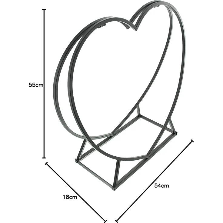 Kaminholzregal "Herz" Holz Aufbewahrungsregal Regal Standregal Kaminholz Deko – Bild 8