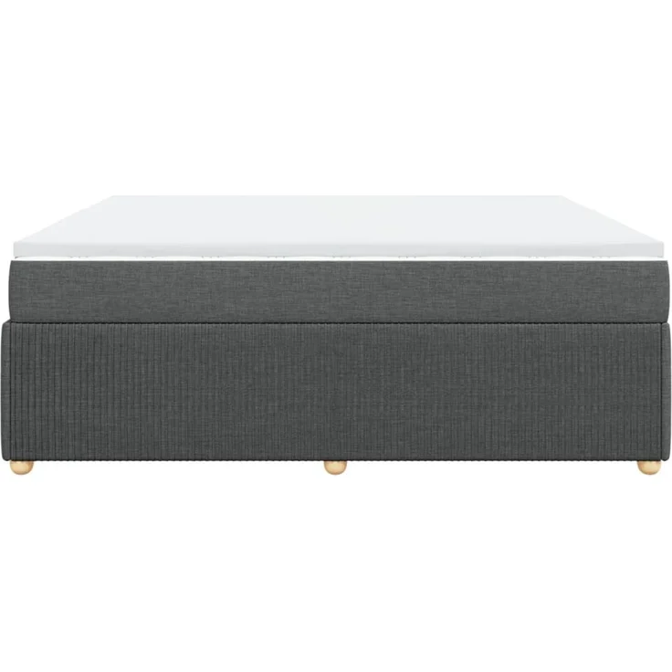 vidaXL Boxspringbett mit Matratze Dunkelgrau 200x200 cm Stoff 3285596 – Bild 5