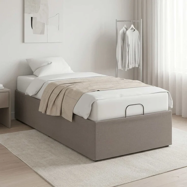 vidaXL Elektrisch verstellbares Bettgestell Taupe 200 x 80 x 33,5 cm 42037275 – Bild 1