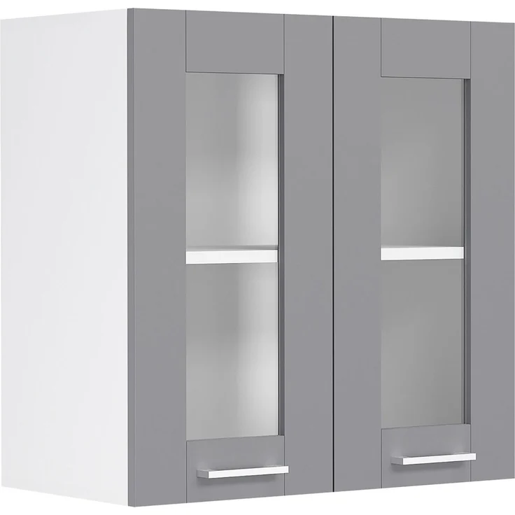 VCM Küchenmöbel Hängeschrank Colura 919372 Weiß / Anthrazit H. 60 x B. 80 x T. 31 cm – Bild 5