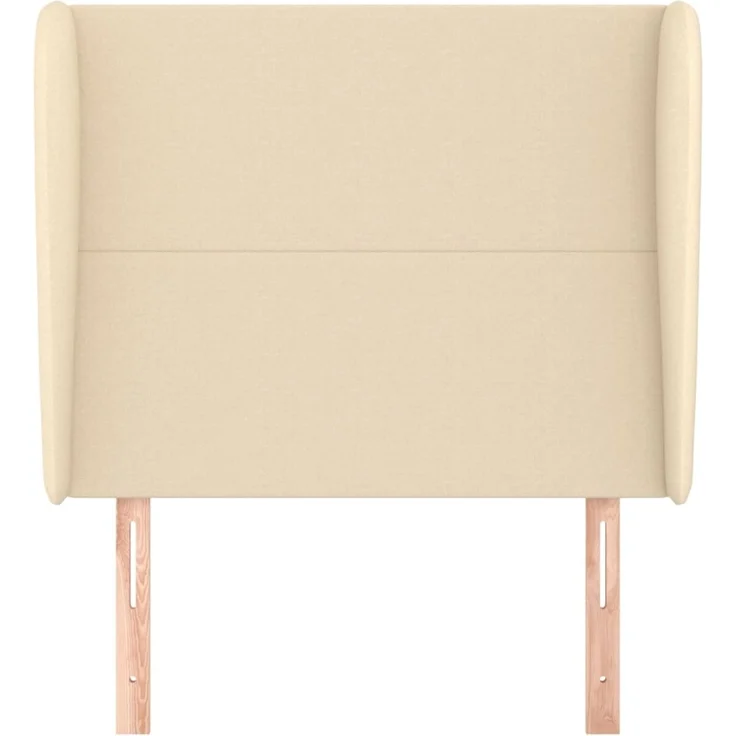 Kopfteil, Bettkopfteil, Minimalistisch mit Ohren Creme 83x23x118/128 cm Stoff – Bild 3