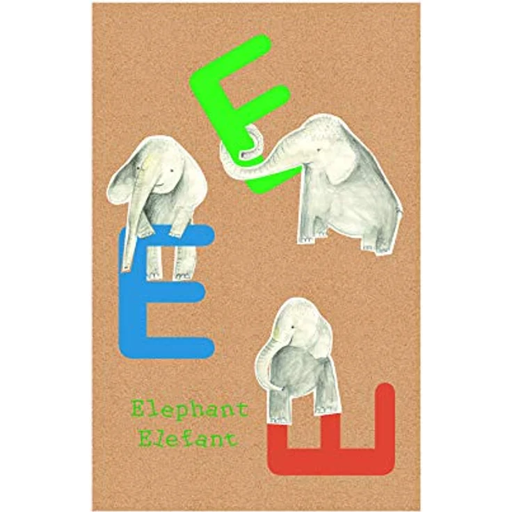 Komar ABC Animal E Wandbild, Kinderzimmer Dekoration mit Buchstaben, 50 x 70 cm, ohne Rahmen, fotorealistischer Kunstdruck aus deutschem Premium-Poster Fotopapier – Bild 1