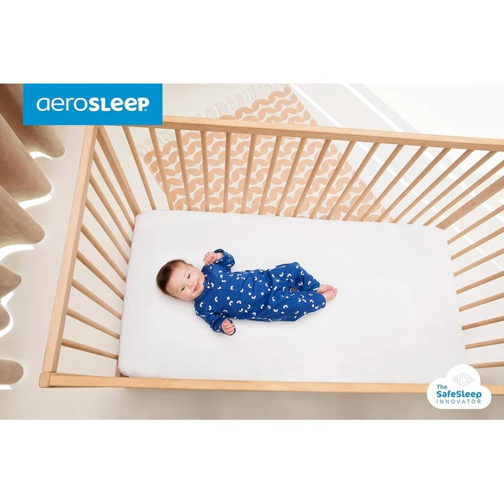 AeroSleep Spannbetttuch, 67x137 cm, Weiß – Bild 5