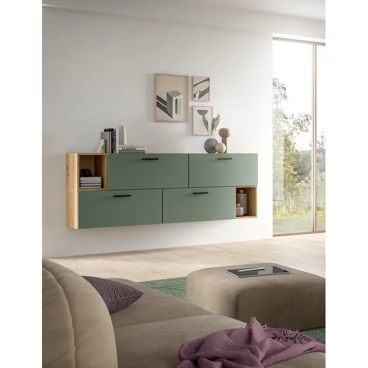 The One Wohnkombination in Smoke Green Nachbildung – Bild 5