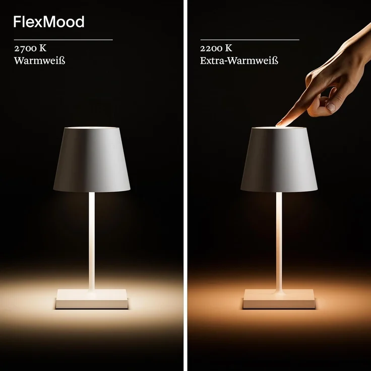 SIGOR LED Tischleuchte Akku-Tischleuchte, Dimmbar, LED fest integriert, Warmweiß – Bild 4