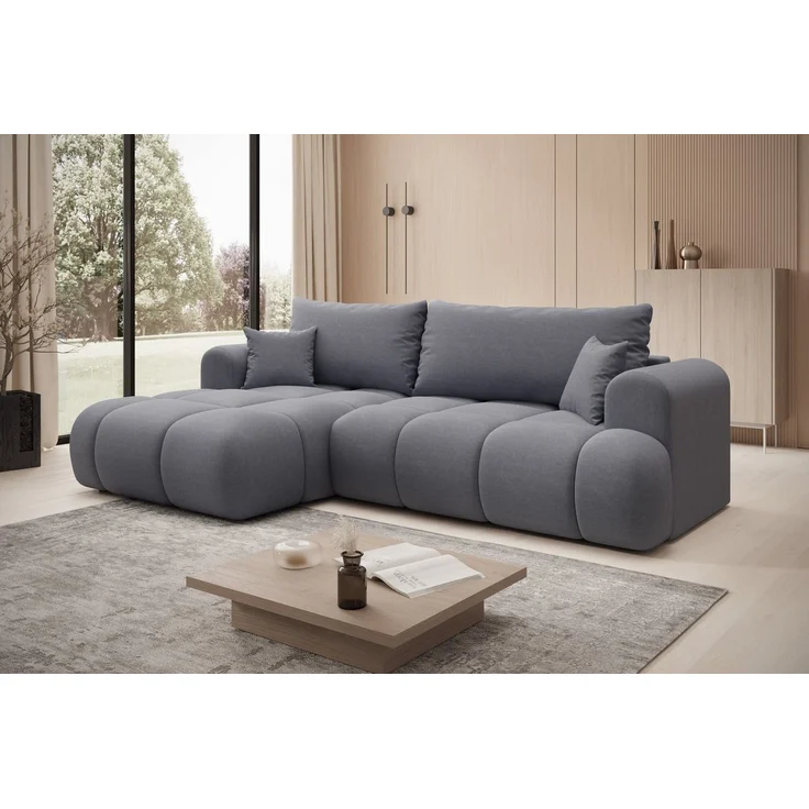 thematys Ecksofa TREVIO 260 x 165 cm, mit Schlaffunktion, mit Bettkasten, Grau (Element 23), Ausrichtung links – Bild 2