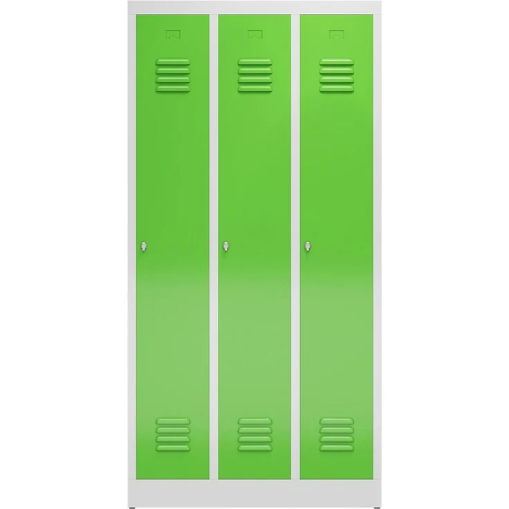 Steelboxx Spind 3er Spind Spindschrank Kleiderspind 180x90x50cm (1-St) Komplett verschweißt und montiert- keine Montage erforderlich – Bild 1
