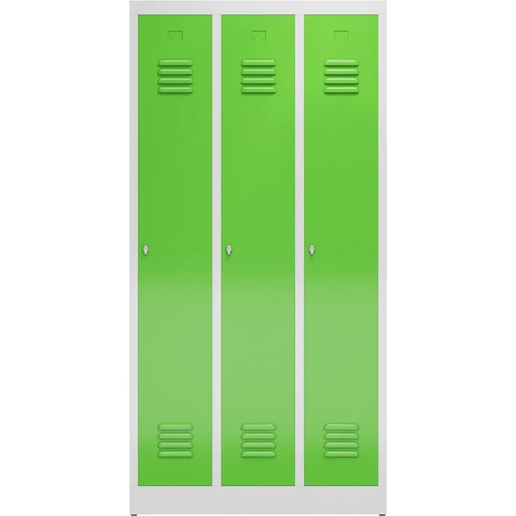 Steelboxx Spind 3er Spind Spindschrank Kleiderspind 180x90x50cm (1-St) Komplett verschweißt und montiert- keine Montage erforderlich