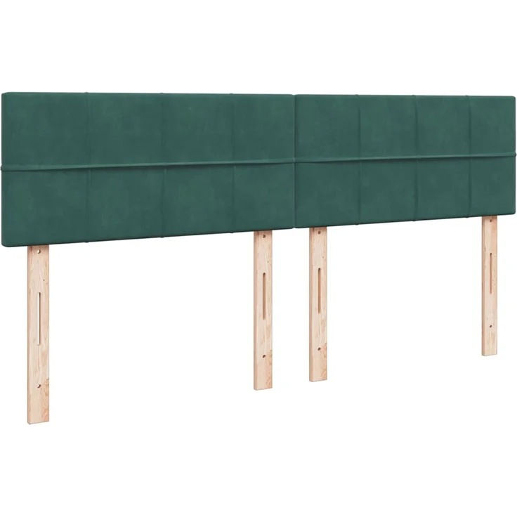 vidaXL Boxspringbett mit Matratze Dunkelgrün 180x200 cm Samt 3287809 – Bild 5