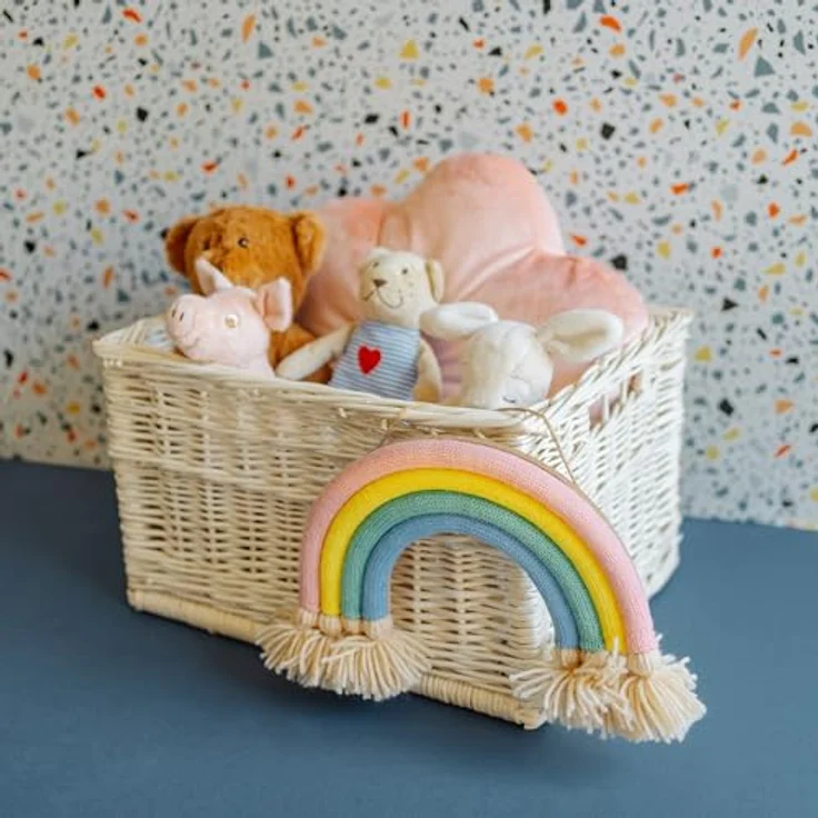 Creative Home Holzkiste Weidenkorb Aufbewahrungskorb, Handgeflochten, Haltbar (1 St), Korb Geflochten Naturkorb mit Griffen Aufbewahrung – Bild 8