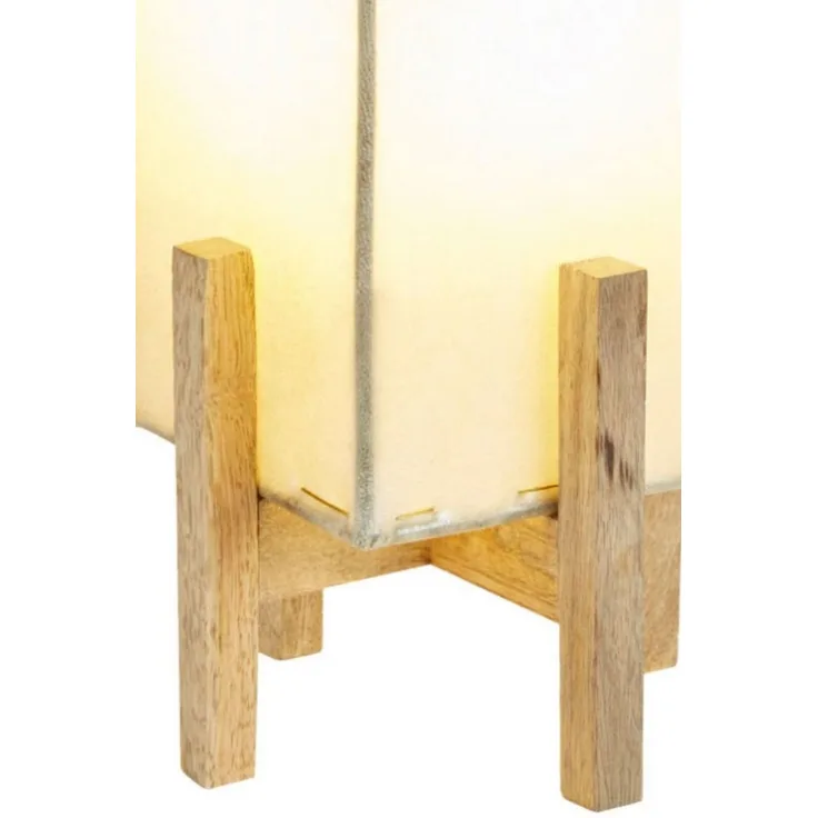 Marrakesch Orient & Mediterran Interior Tischleuchte Lampengestell Janka aus Holz, als Basis für Lampe Janka, Braun 16,5 cm, Handarbeit
