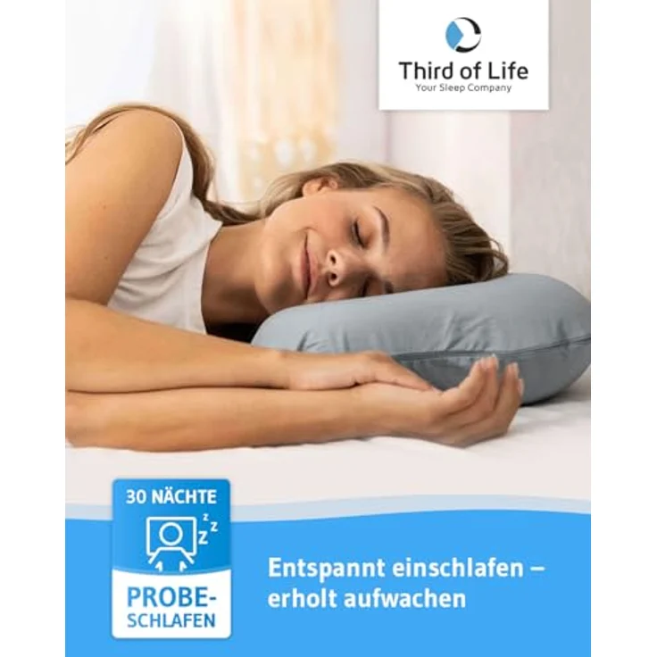 Third of Life Seitenschläferkissenbezug ACAMAR Baumwoll-Kissenbezug Doppelpack – Bild 7
