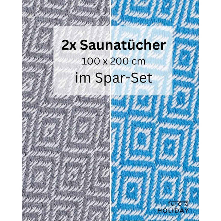 furora HOLIDAY Saunatuch Saunahandtuch Saunatuch Damen + Herren, Hamamtuch groß 100x200 XXL – Bild 2