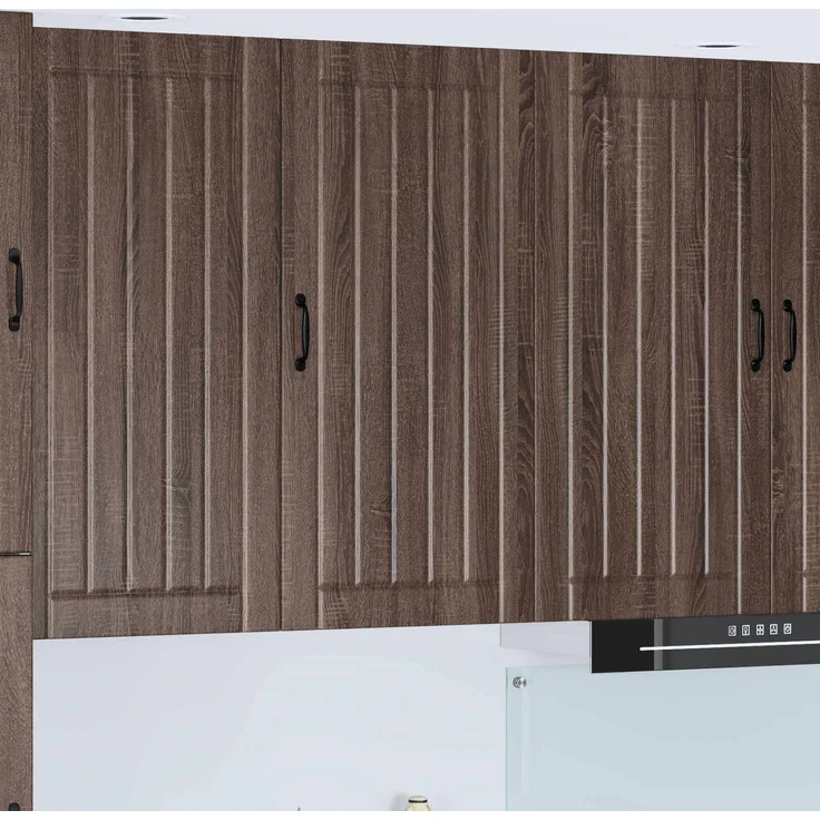 Hängeschrank, Küchenschrank Braun Eichen-Optik 50 x 31 x 100 cm Holzwerkstoff – Bild 2