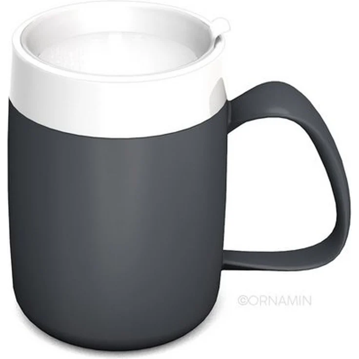 Ornamin Schnabelbecher Becher mit Trink-Trick mit Schnabelaufsatz/Trinkaufsatz, 2-tlg, Kunststoff, Trinkhilfe l Alltagshilfe l bruchstabil l BPA-frei l Made in Germany – Bild 4