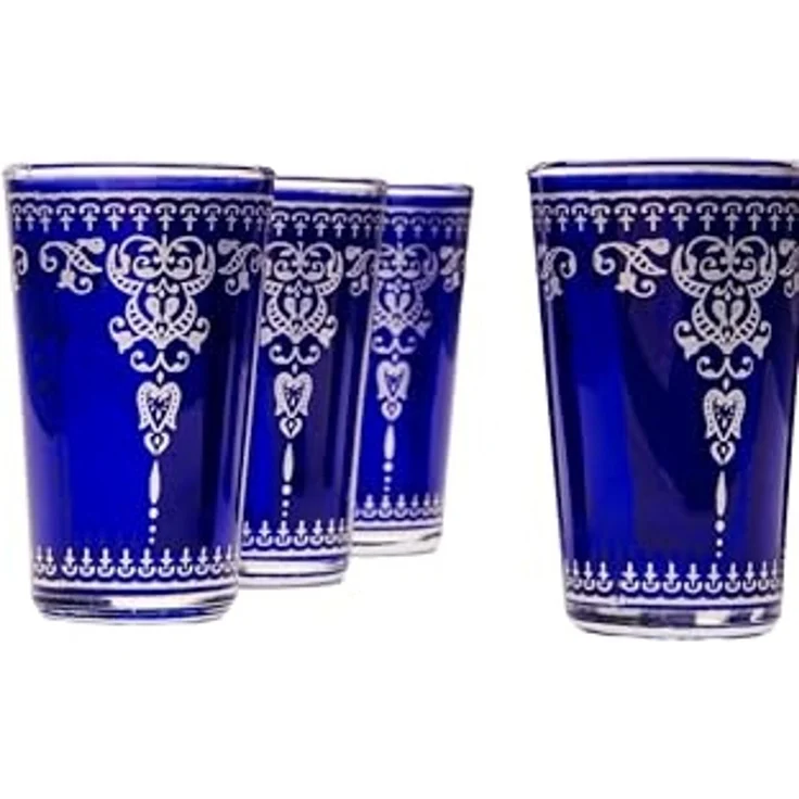 Marrakesch Orient & Mediterran Interior Teeglas 6x Orient Teeglas Andalous blau - 6er SET, 6-tlg, Glas, Handarbeit – Bild 2