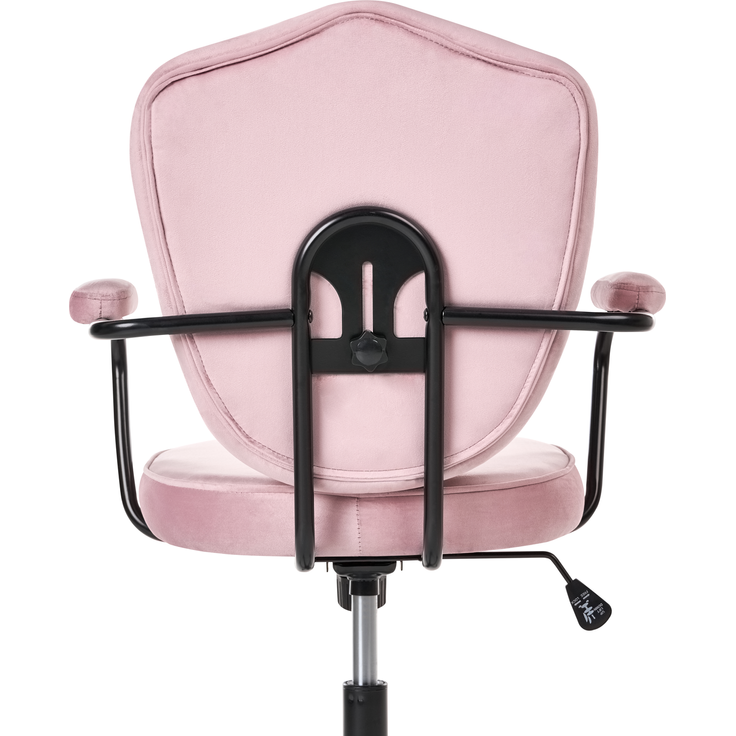 Schreibtischstuhl VELISSE Samtstoff Pastellrosa – Bild 6