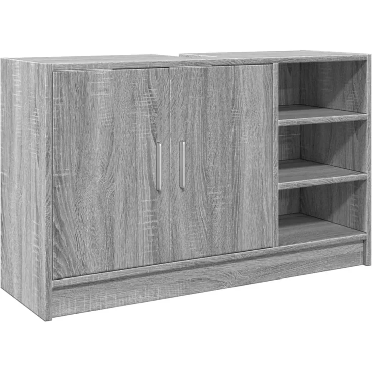 vidaXL Waschbeckenunterschrank Grau Sonoma 90x29x55 cm Holzwerkstoff 848127 – Bild 6