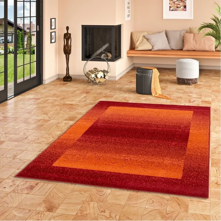 Pergamon Designteppich Designer Teppich Samba Modern Bordüre, Rechteckig, Höhe: 6 mm – Bild 1