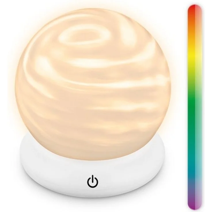 Briloner Leuchten Tischleuchte Tischlampe kabellos Akku USB-C RGB Lichteffekt, LED wechselbar, 2700K - Extra-Warmweiß, RGB - Farbwechsler, 15x16,5 cm, Akku tauschbar, Wohnzimmer, Flur, Schlafzimmer – Bild 4