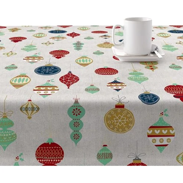 BELUM | Weihnachtstischdecke | Anti-Fleck-Tischdecke | Rechteckig Harz | Tischdecke (laminiert) | Tischdecke | Tischdecke | Heimtisch (250 x 140 cm) – Bild 2