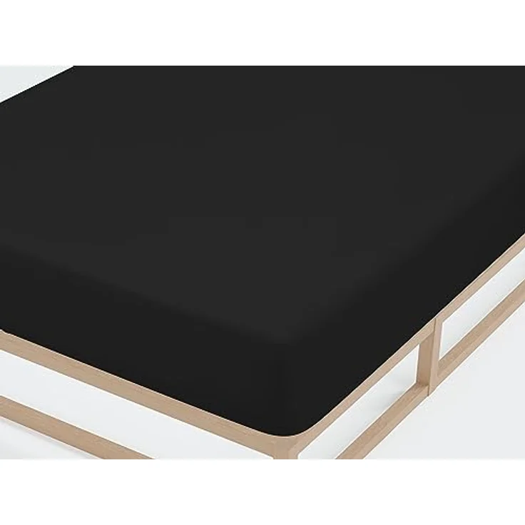 Castell Jersey-Stretch-Spannbetttuch 0077113, schwarz, 1x 180x200 cm - 200x200 cm – Bild 3