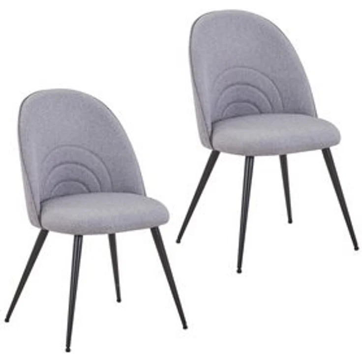 SVITA Esszimmerstuhl ANITA (2er-Set), Besucherstuhl, Küchenstühle, 2 Stück, Stoffbezug, Grau – Bild 6