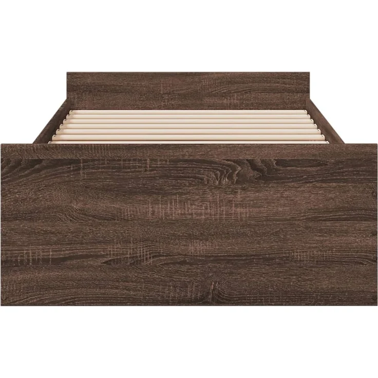 vidaXL Bettgestell mit Schubladen Braun Eichen-Optik 75x190 cm 3280355 – Bild 4
