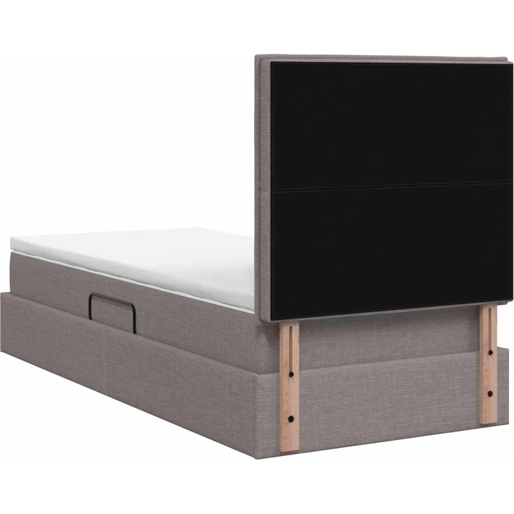 vidaXL LED-Speicherbett mit Matratze Taupe 90 x 190 cm Stoff 3459852 – Bild 10