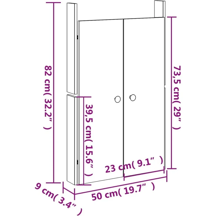 vidaXL Türen für Outdoor-Küche MEPPEL Weiß 50x9x82 cm Massivholz Kiefer 832359 – Bild 9