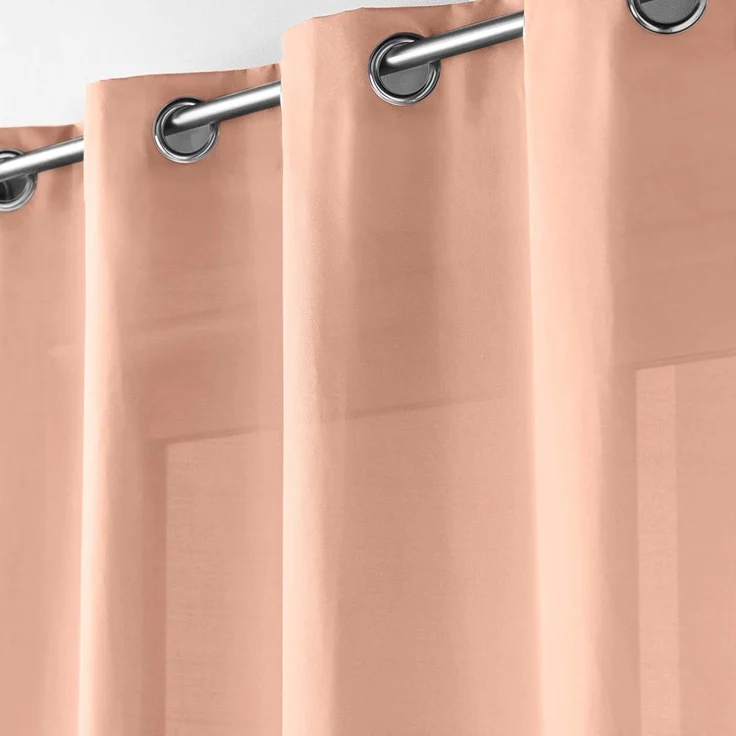 Mikrofaser Vorhang 140x260 Gardine Schal Ösen Vorhänge transparent Wohnzimmer – Bild 2