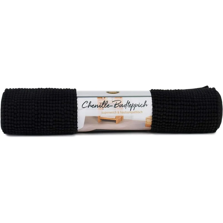Gözze Badematte Chenille, Höhe 15 mm, rutschhemmend beschichtet, fußbodenheizungsgeeignet, Polyester, rechteckig, Badteppich, Uni Farben, besonders weich durch Microfaser, waschbar – Bild 7