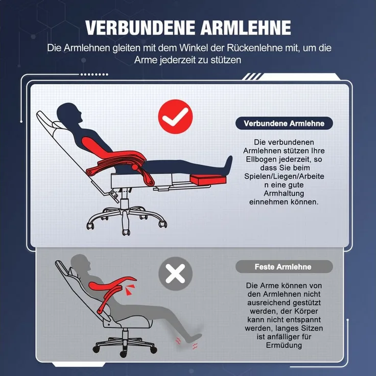 Hiazurm Gaming-Stuhl Gaming Stuhl Chair Gamer Sessel - Ergonomischer Gamer Stuhl (Tragkraft 150 Kg), Gamingstuhl mit Fußstütze Kopfstütze und Lordosenstütz PC Sessel