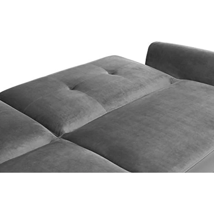 Julian Bowen Monza Sofabett aus dunkelgrauem Samt – Bild 7