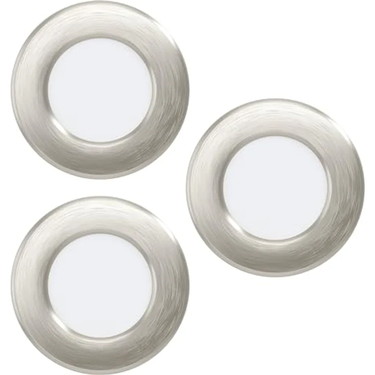 EGLO connect.z Fueva 6-Z, 3er-Set LED Bad-Einbaustrahler, Ø 8,8 cm, ZigBee, warmweiß-kaltweiß, dimmbar, silber, IP44 – Bild 1