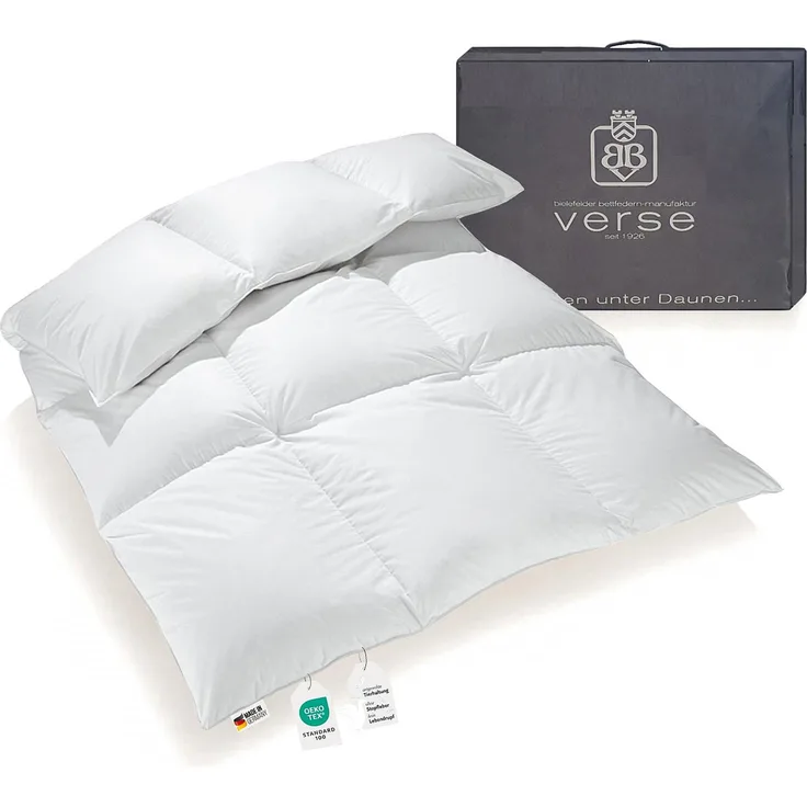 Extra warme 100% Winter Daunendecke Holsteiner Daunen 135x200 1380g
