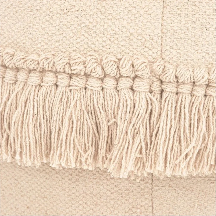 Sitzhocker Boho SEA VIEW, Fransen, recycelte Baumwolle, 65 x 45 x 35 cm – Bild 2