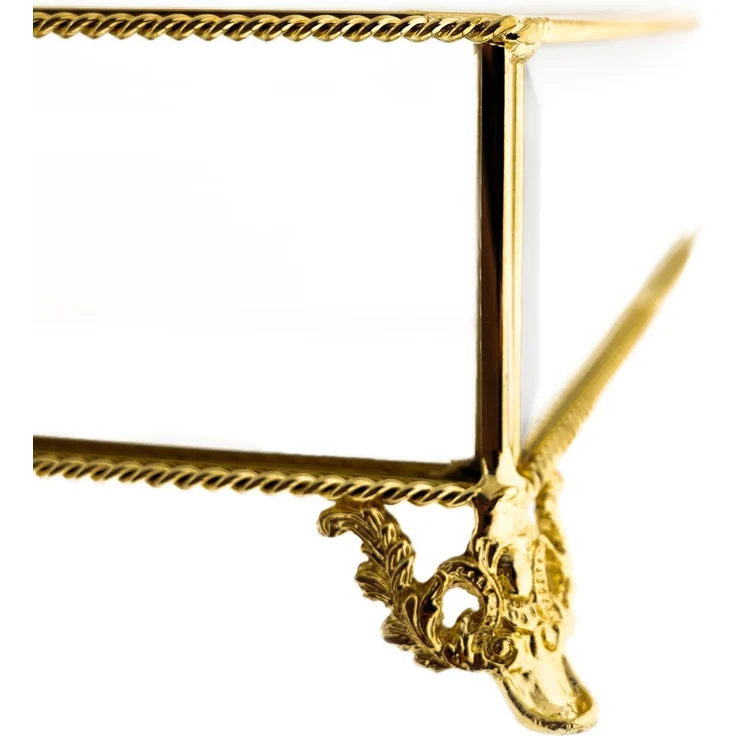 Schmuck- und Dekobox mit Spiegelboden, 30 x 40 x 8 cm - Gold – Bild 4