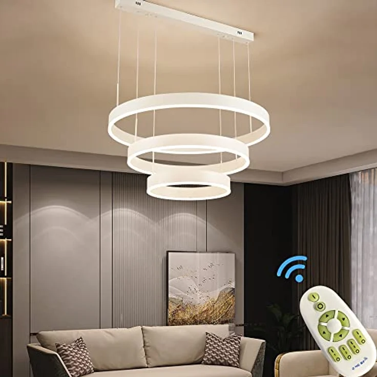 Euroton LED Pendelleuchte LED Pendelleuchte 6053 Fernbedienung warmweiß bis kaltweiß einstellbar, LED fest integriert – Bild 8