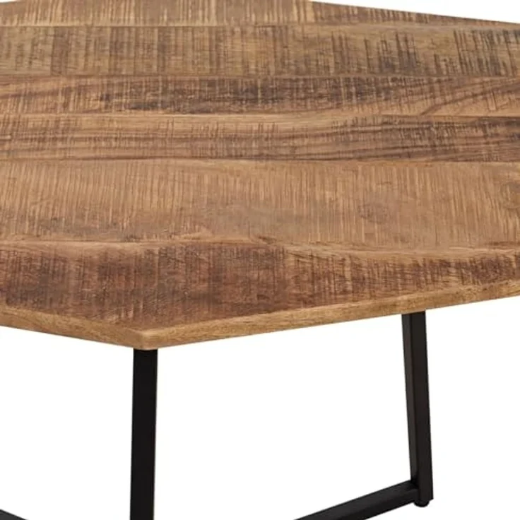 Amagohome Couchtisch Beistelltisch Couchtisch Inka 6-eckig Wohnzimmer Tisch 56 x 48 cm Man – Bild 6