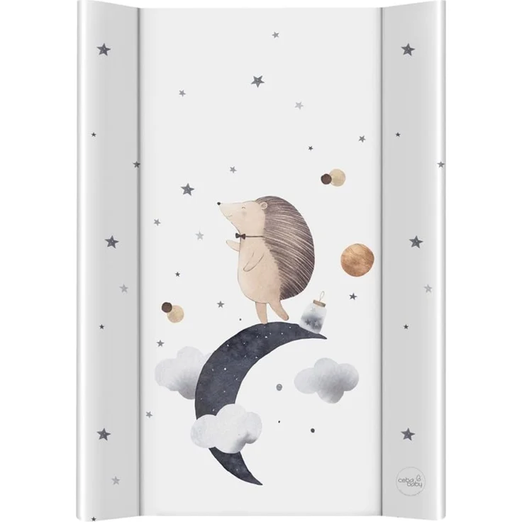 CEBA BABY Weiche Wickelauflage 50x70 cm – Profilierte Wickelmatte für feste Unterlagen Basic, OEKO-TEX® Standard 100 (Hedgehog the Dreamer) – Bild 1