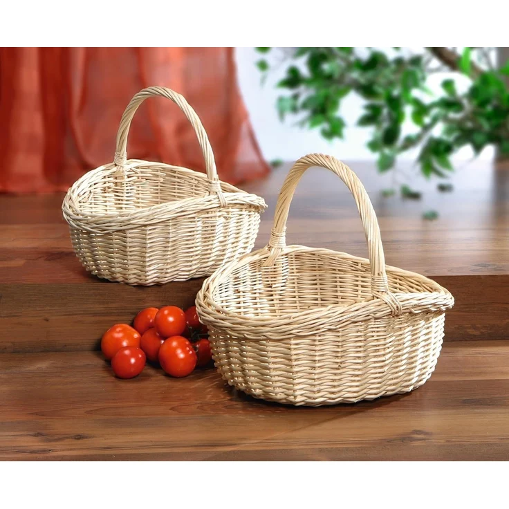 Bügelkorb Naturweiß, groß Korb Erntekorb Einkaufskorb Tragekorb Korb Pilzkorb – Bild 5