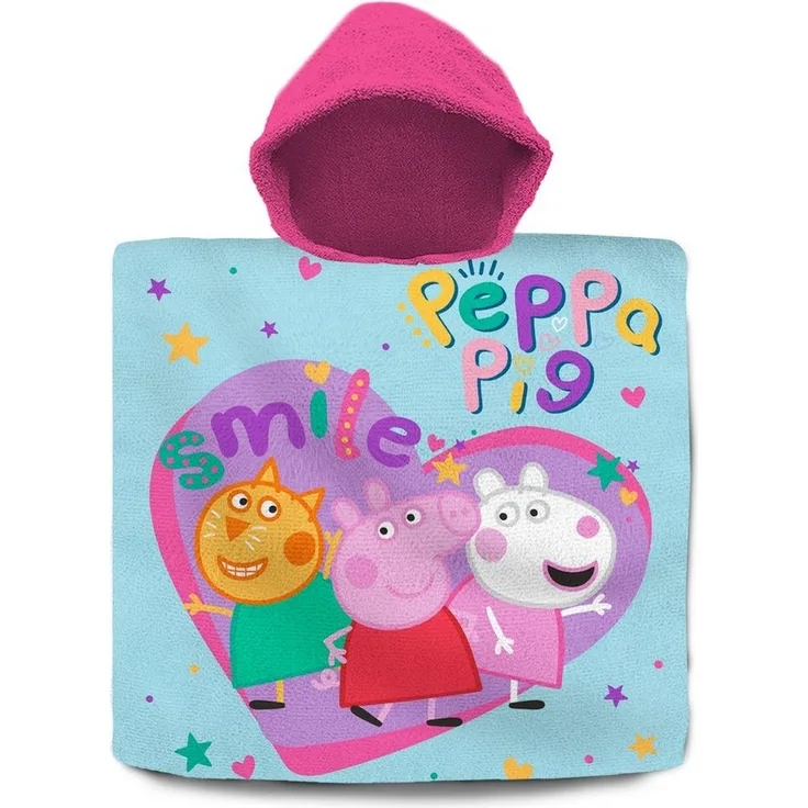 Peppa Wutz - Badeponcho - tükis/pink - ca. 60 x 120 cm